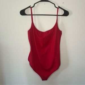 Intimately Free People Seamless Thong Bodysuit in Red Size Large